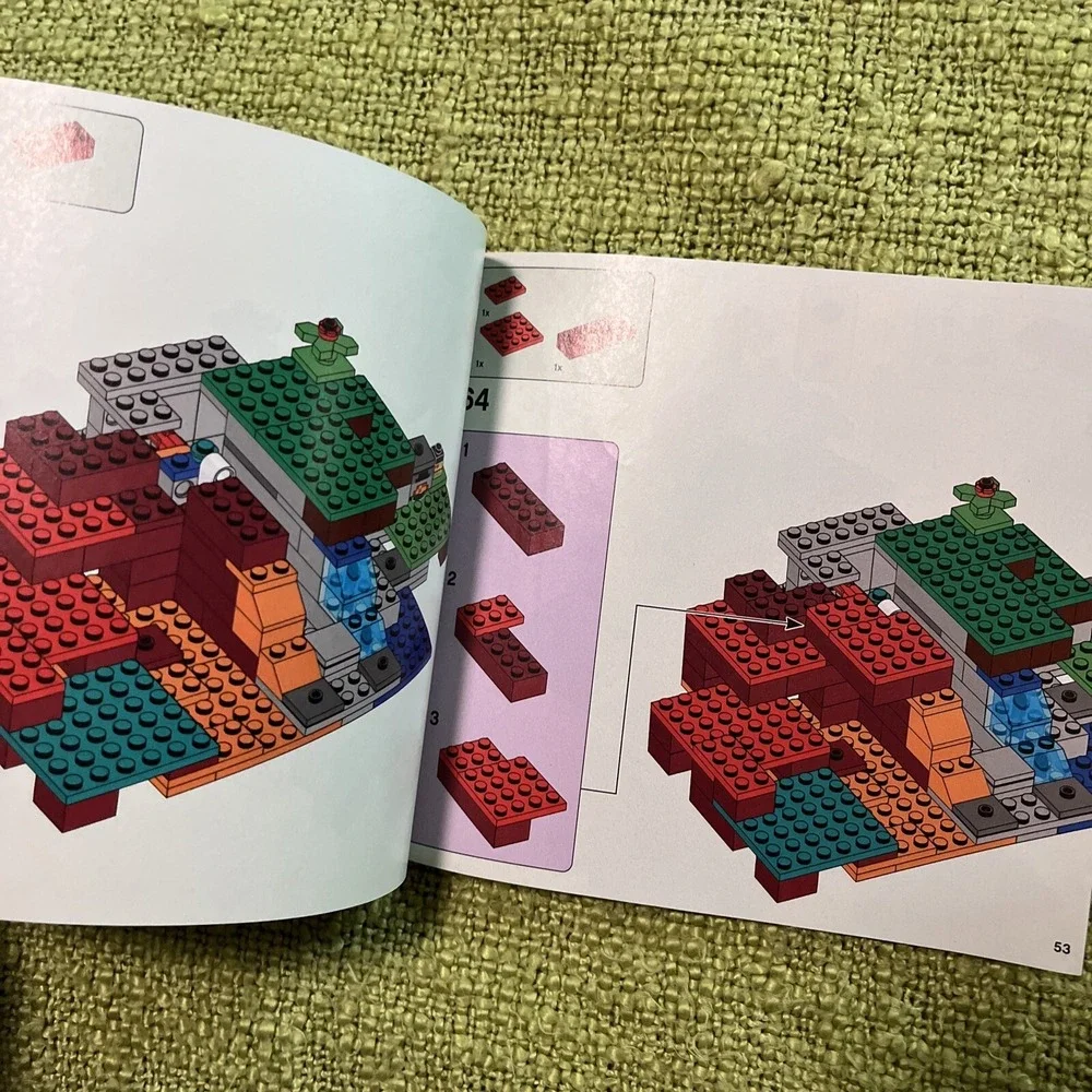 LEGO Minecraft: The Ruined‎ Portal (21172) Instruction Manual Booklet Only